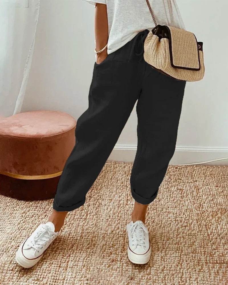 Pantalon Élégant en Lin