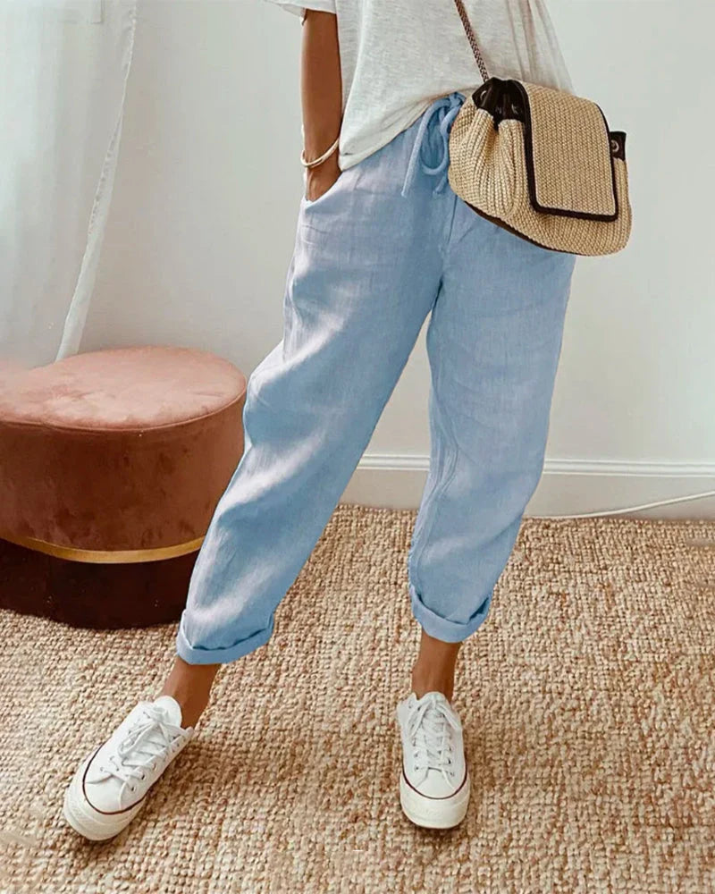 Pantalon Élégant en Lin