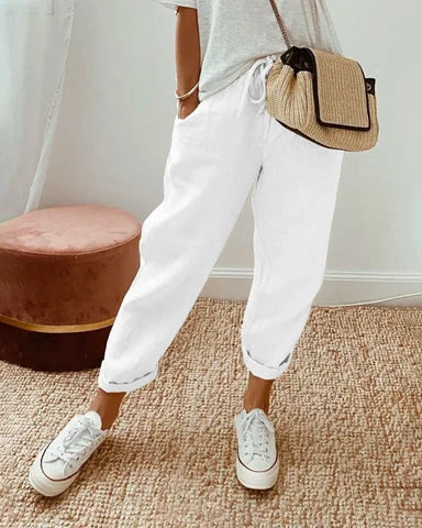 Pantalon Élégant en Lin