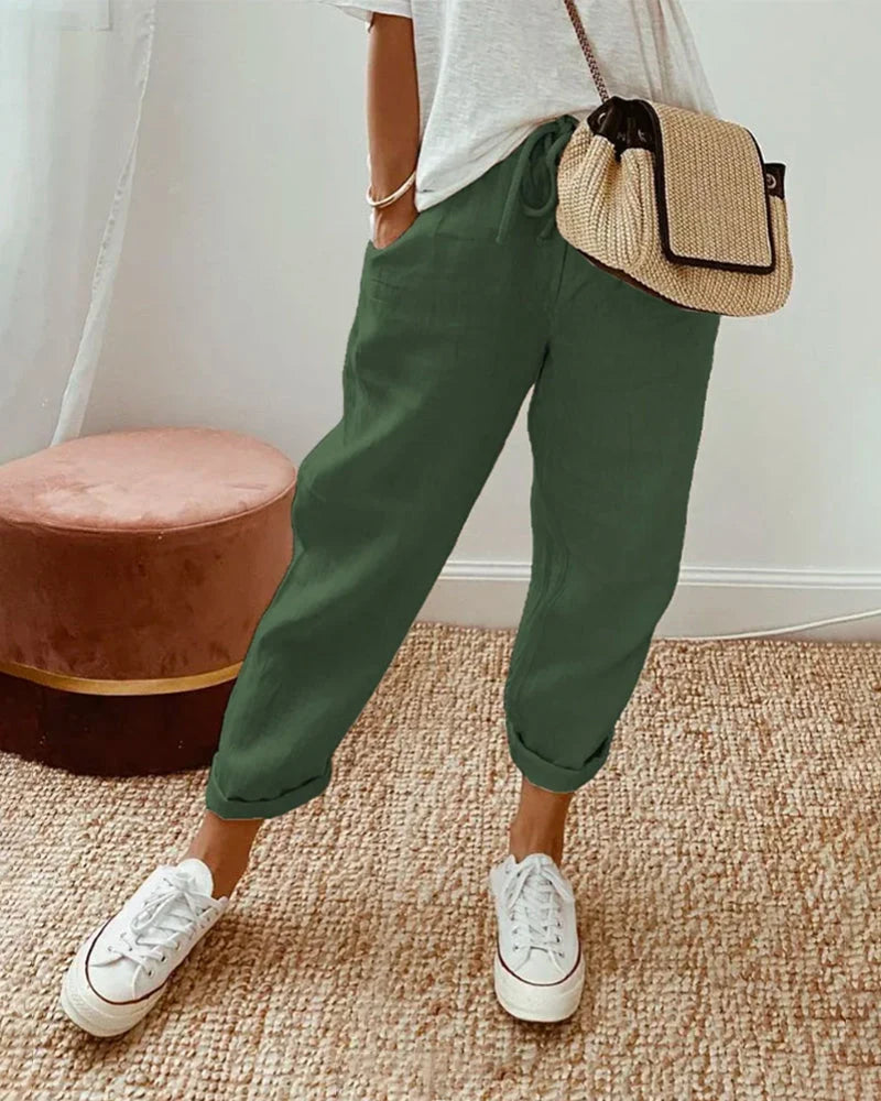 Pantalon Élégant en Lin