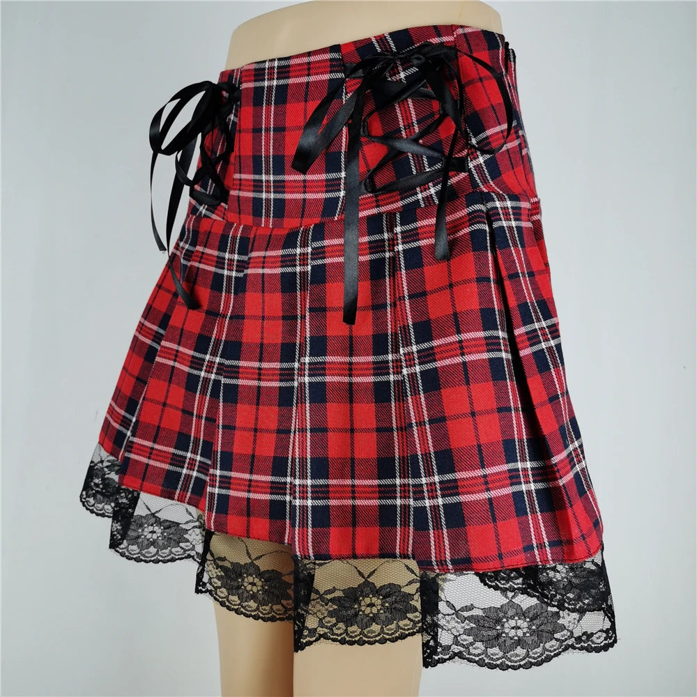 Women's Punk A-Line Mini Skirt