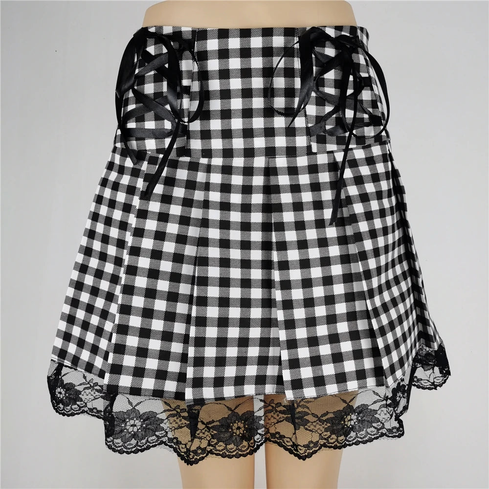 Women's Punk A-Line Mini Skirt