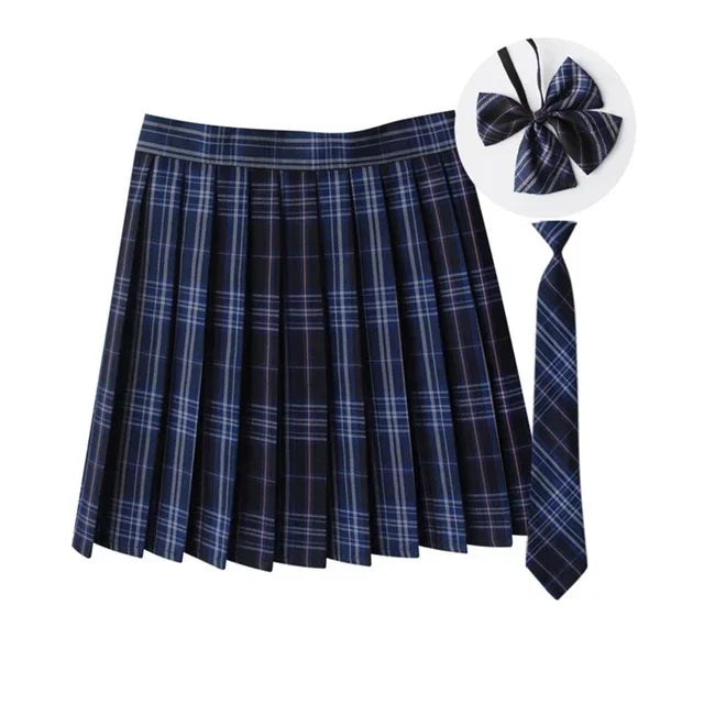 Plaid Pleated Mini Skirt