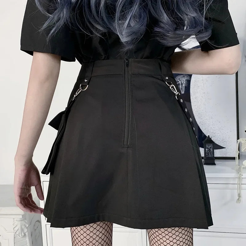 Women's Punk A-Line Mini Skirt