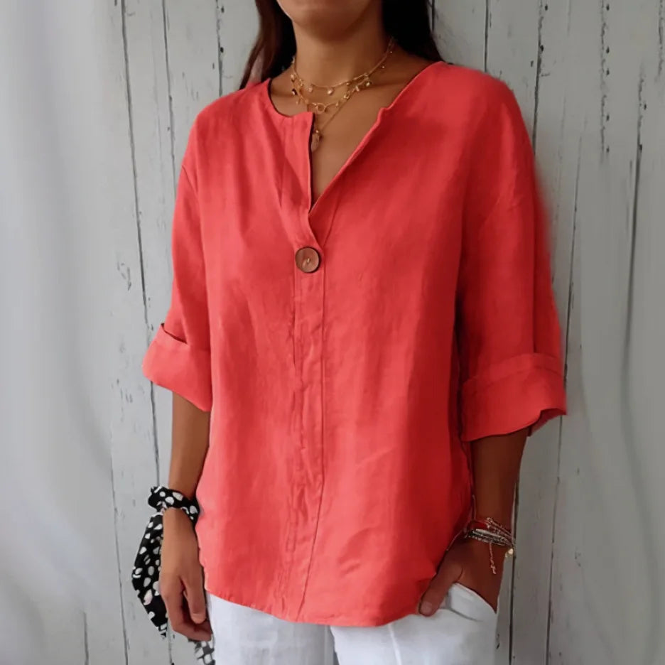 Casual V-Neck Blouse