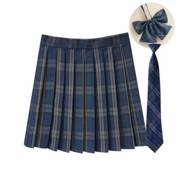 Plaid Pleated Mini Skirt