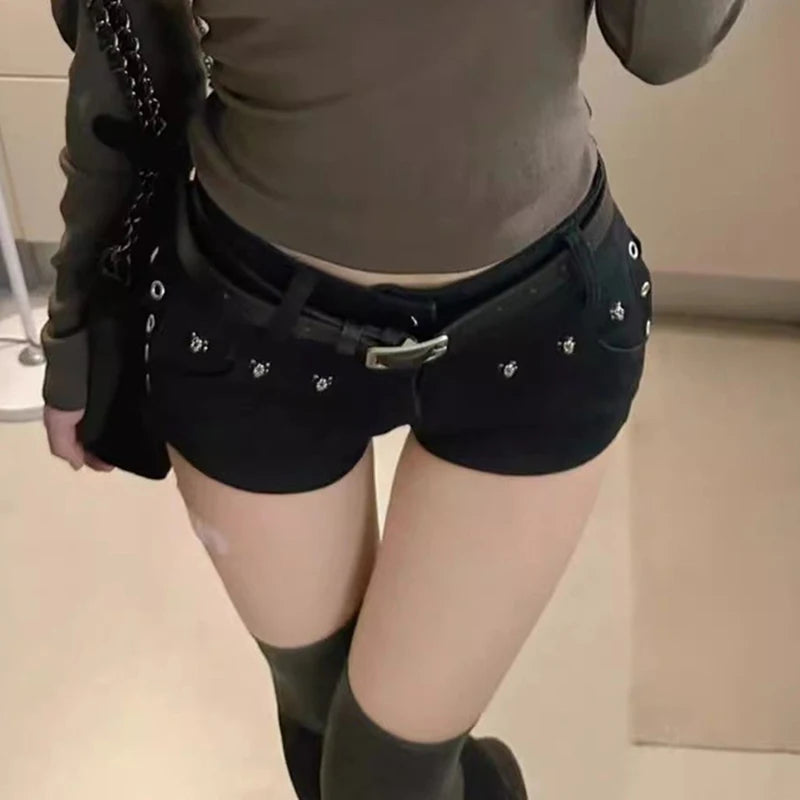 Women's High Waist Straight Denim Shorts