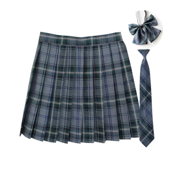 Plaid Pleated Mini Skirt