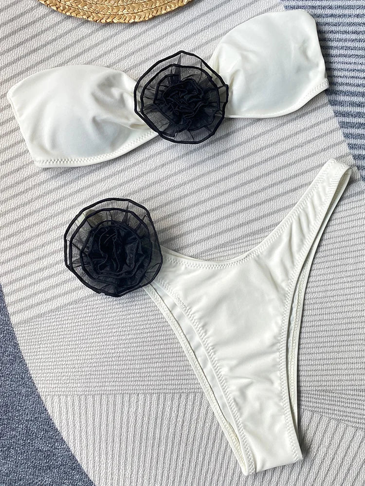 3D Floral Bikini Set