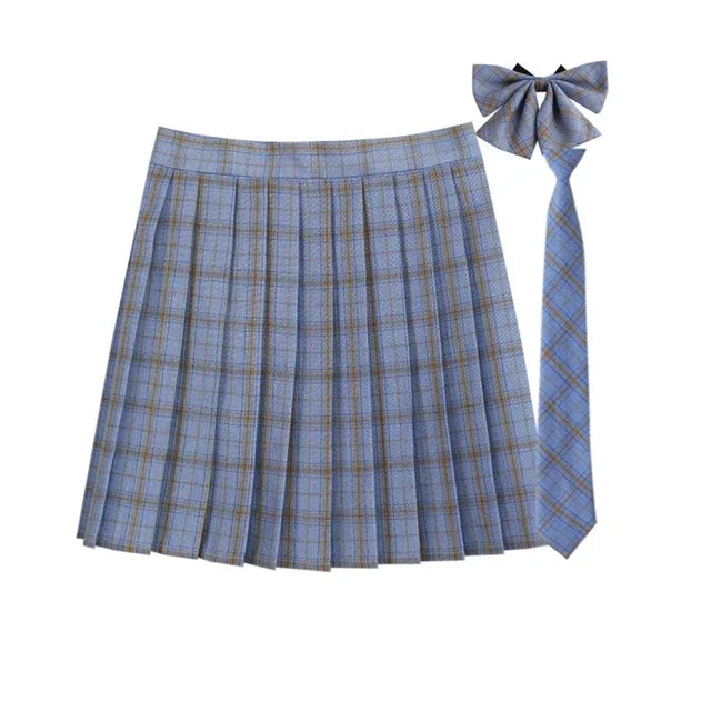 Plaid Pleated Mini Skirt