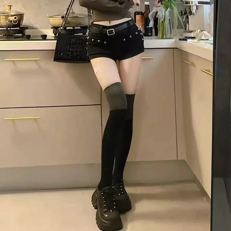 Women's High Waist Straight Denim Shorts