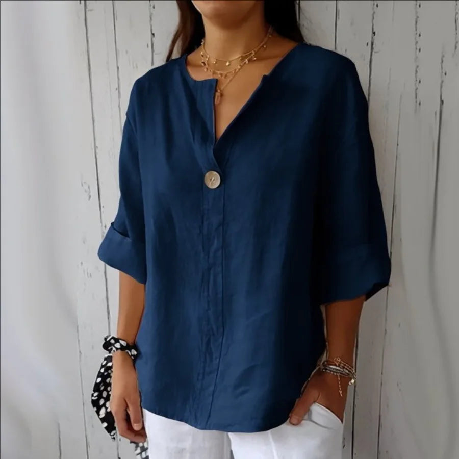 Casual V-Neck Blouse
