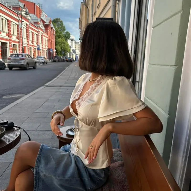 Elegant Lace Summer Top