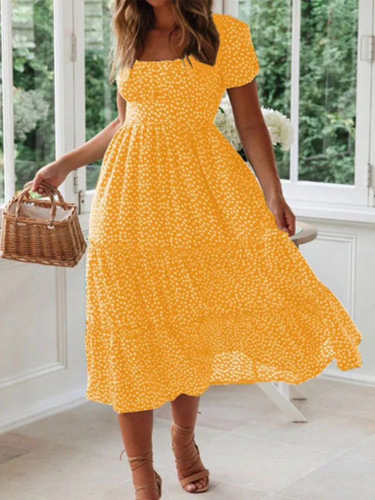 Vintage Floral Maxi Dress