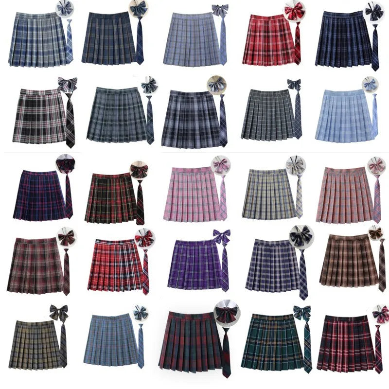 Plaid Pleated Mini Skirt