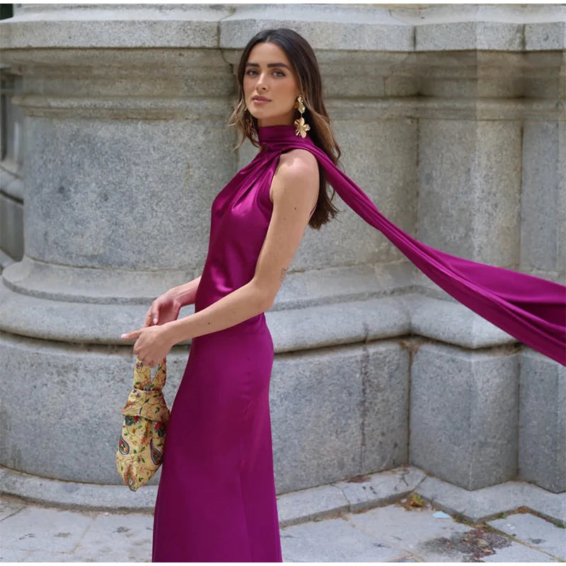 Ribbon Halter Dress