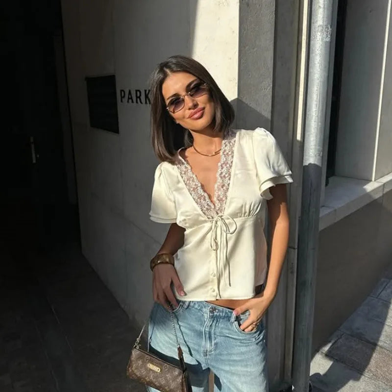 Elegant Lace Summer Top