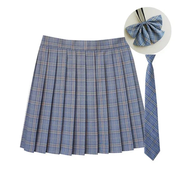 Plaid Pleated Mini Skirt