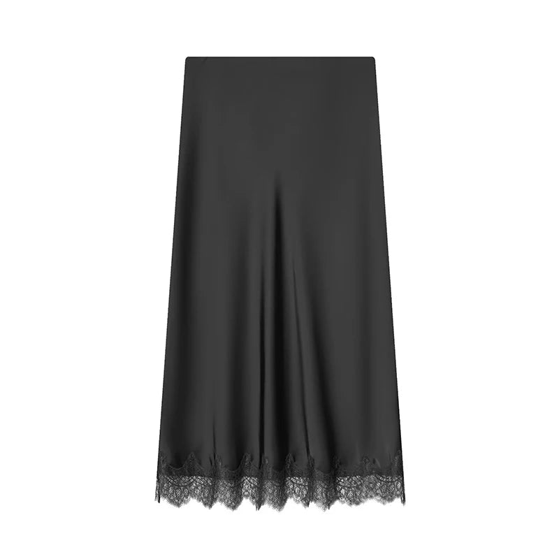 Satin Midi Skirt