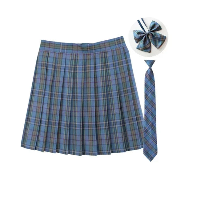 Plaid Pleated Mini Skirt