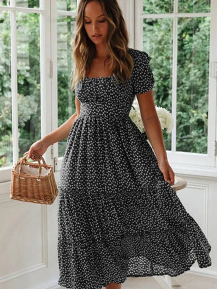 Vintage Floral Maxi Dress