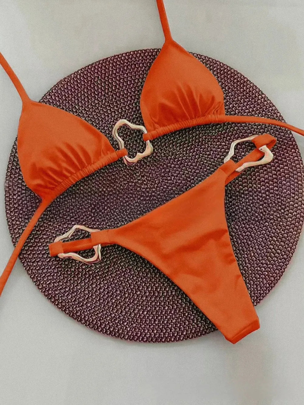 Women's Solid Bikini Set