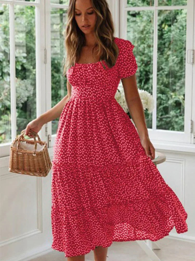 Vintage Floral Maxi Dress