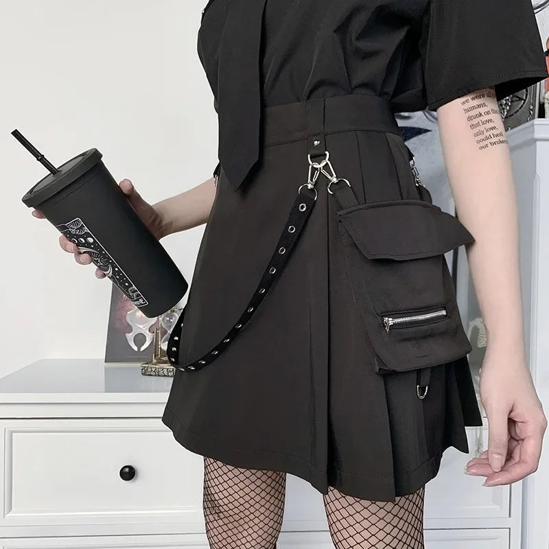 Women's Punk A-Line Mini Skirt