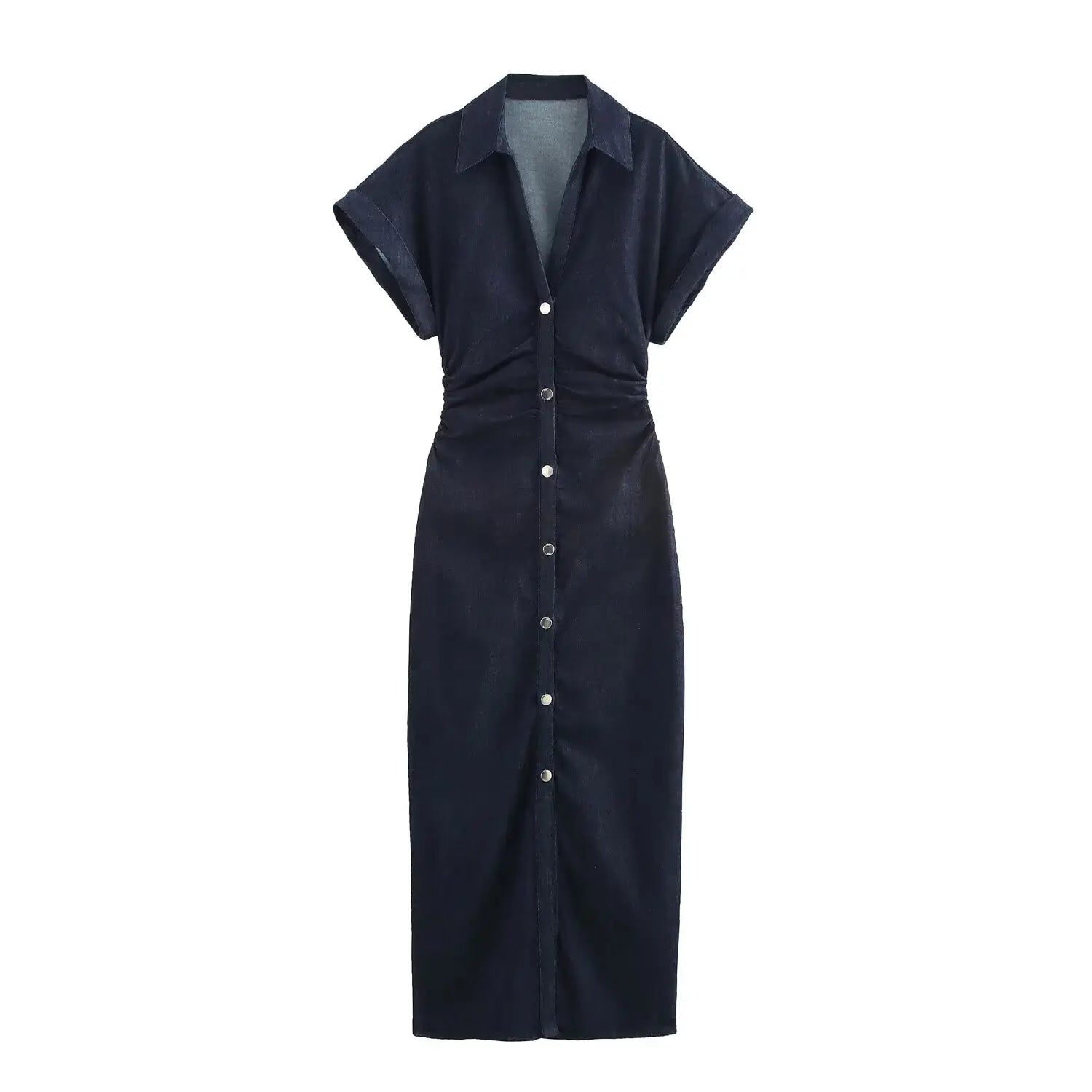 Elegant Denim Midi Dress