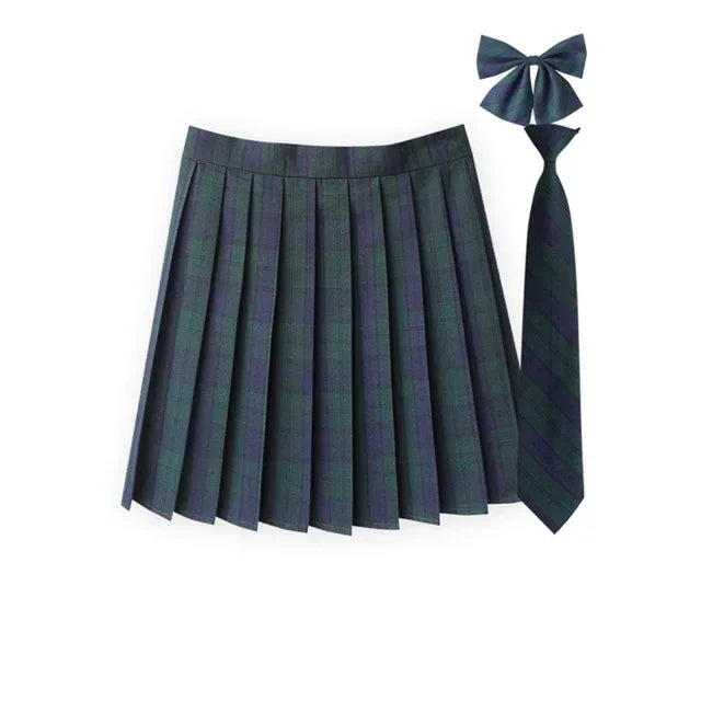 Plaid Pleated Mini Skirt