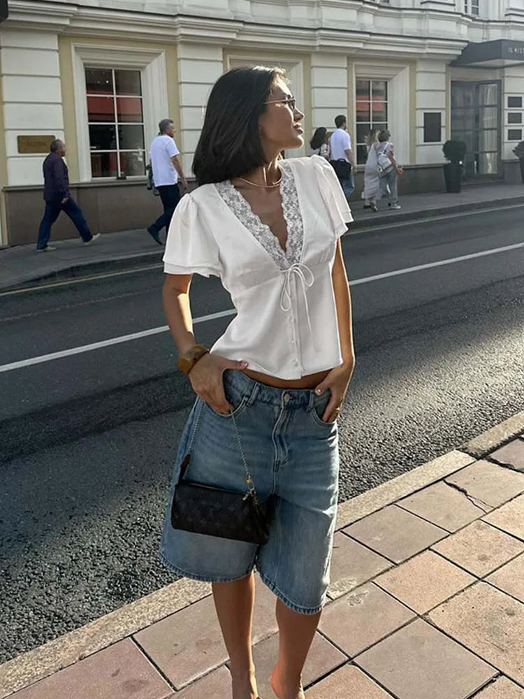 Elegant Lace Summer Top