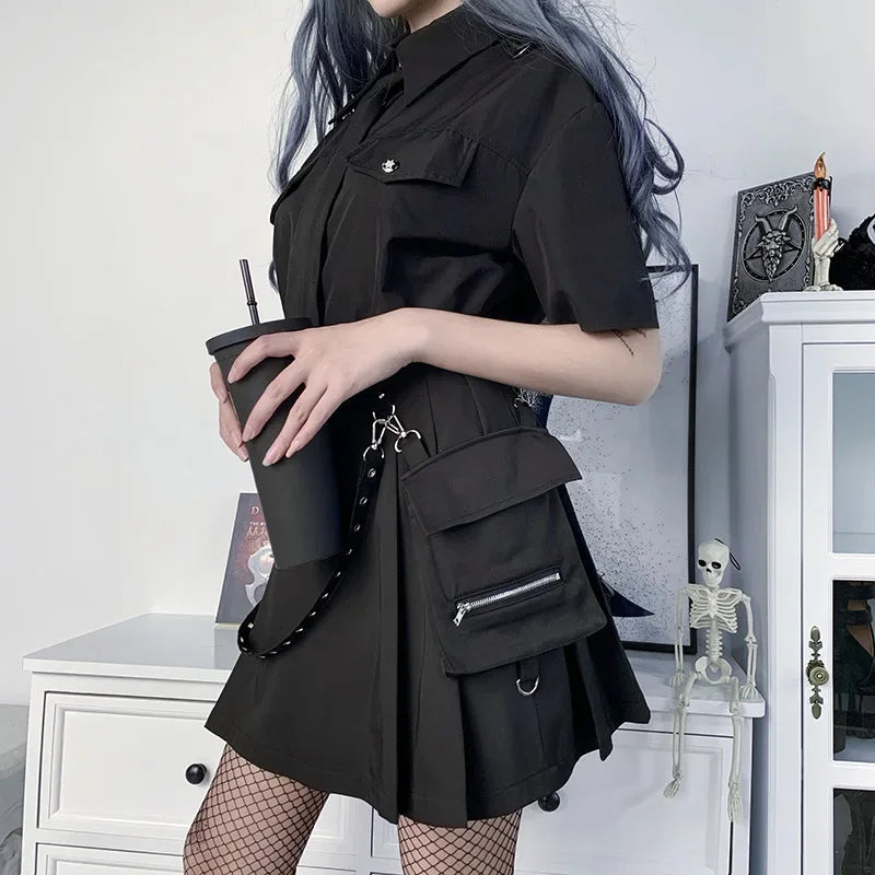 Women's Punk A-Line Mini Skirt