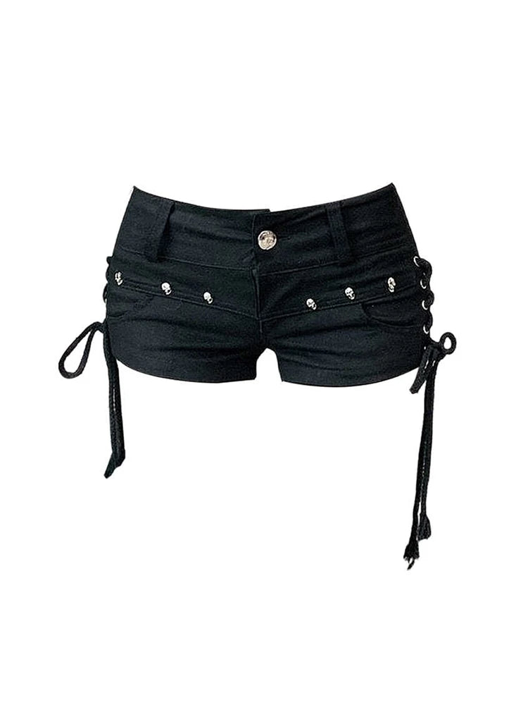 Vintage Low Waist Denim Shorts