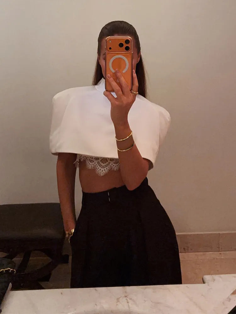 Women's Black Cropped Top