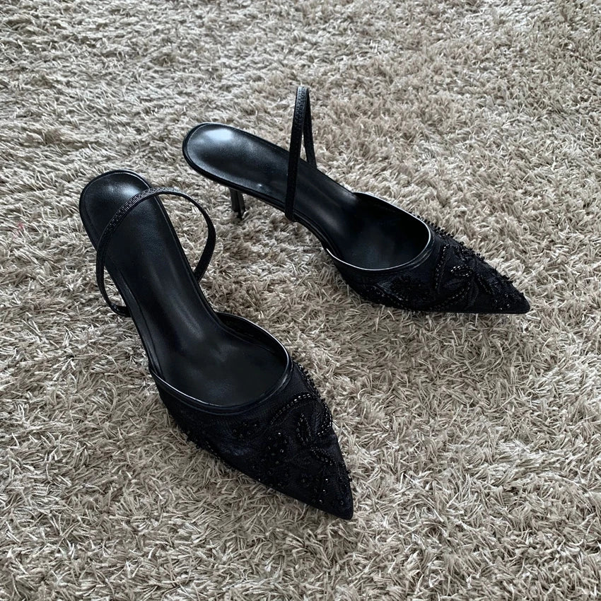 Women's Mesh Slingback Heels