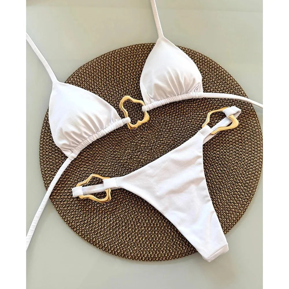 Women's Solid Bikini Set