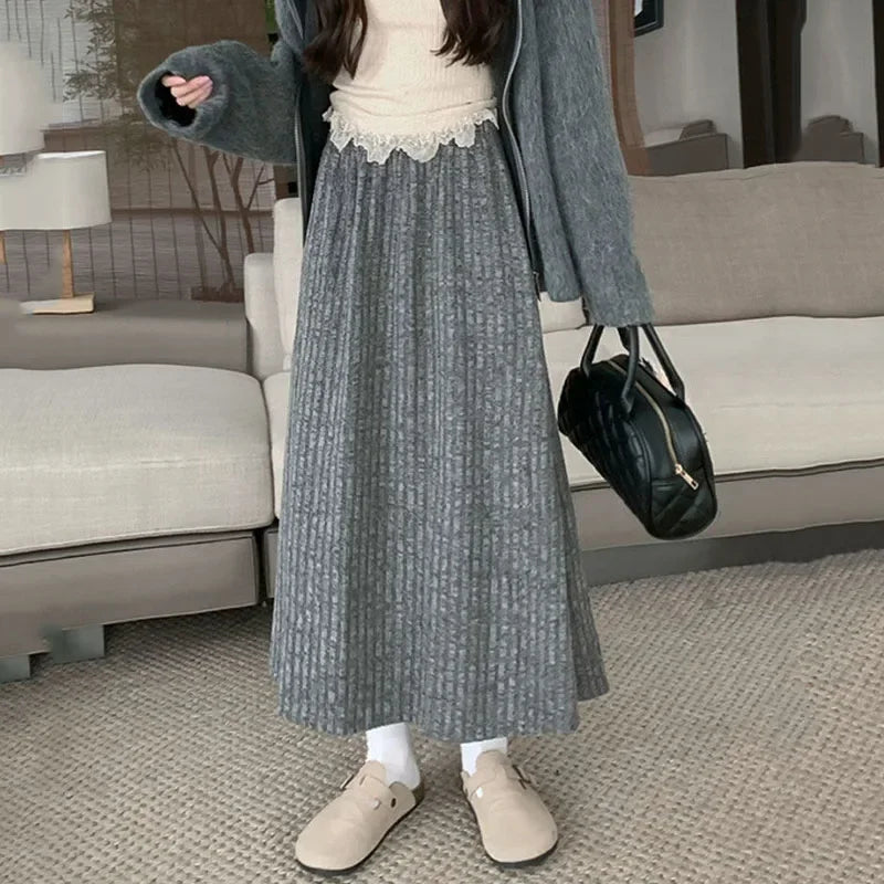 A-Line Midi Skirt