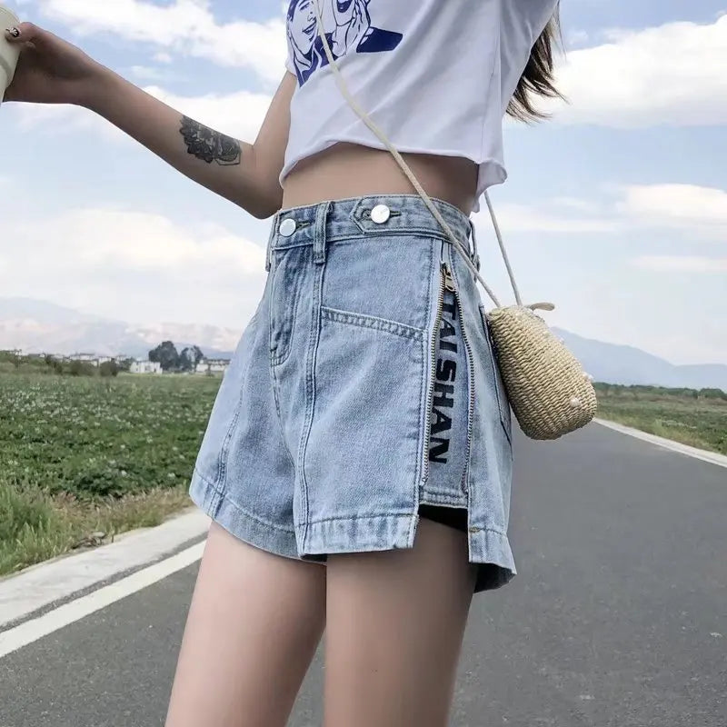 Black Denim Shorts