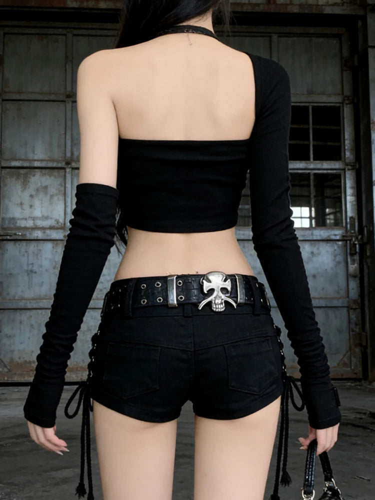 Vintage Low Waist Denim Shorts
