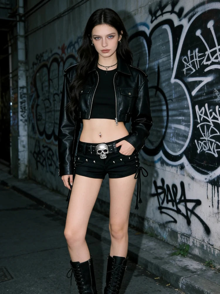 Vintage Low Waist Denim Shorts