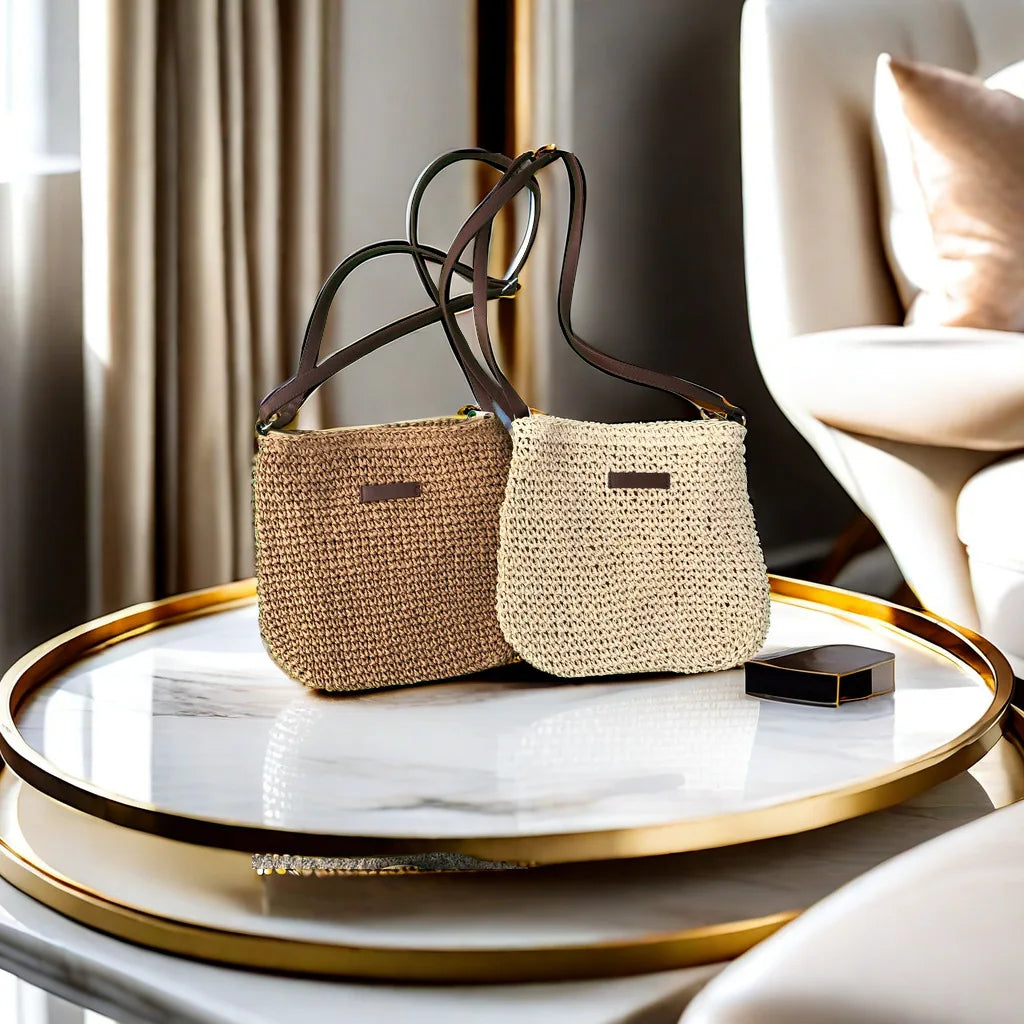 Woven Straw Shoulder Bag