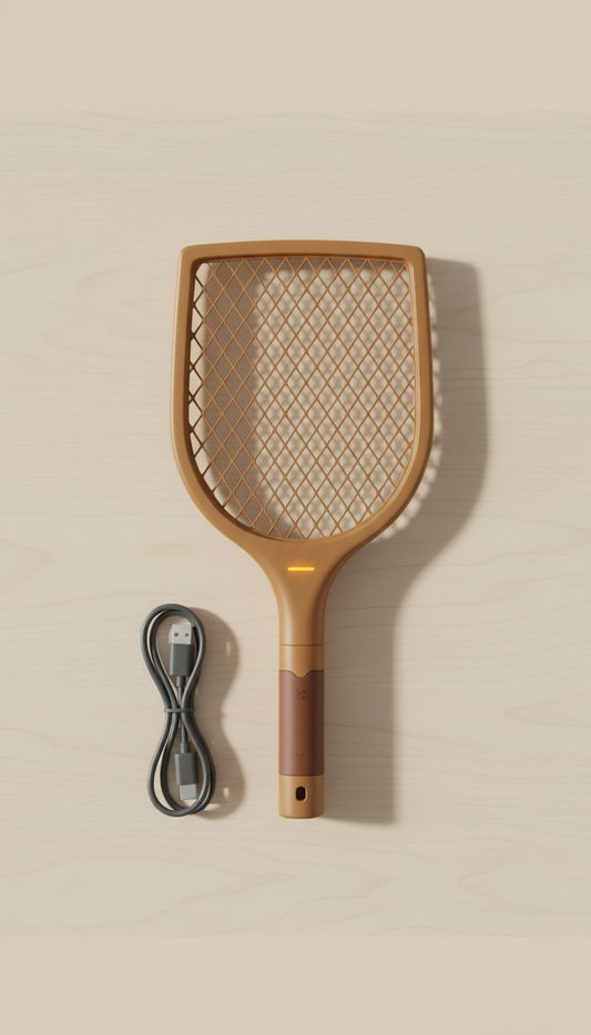 Rechargeable Electric Fly Swatter Earth Brown