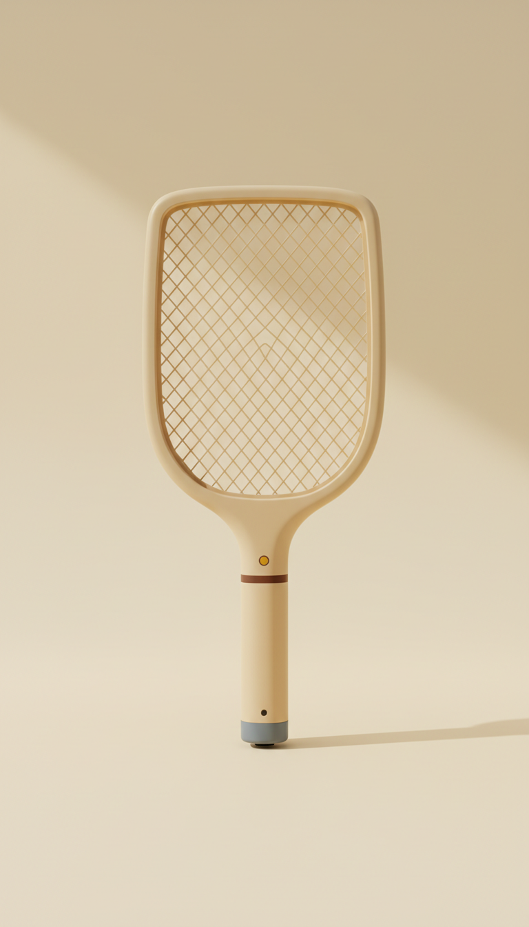 Rechargeable Electric Fly Swatter Sand Beige