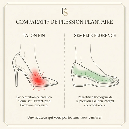 Mules Compensées Fleuries Femme
