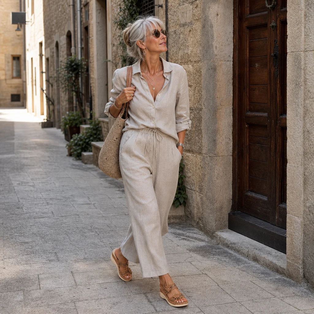 Mules Compensées Fleuries Femme