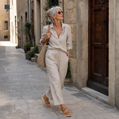 Mules Compensées Fleuries Femme